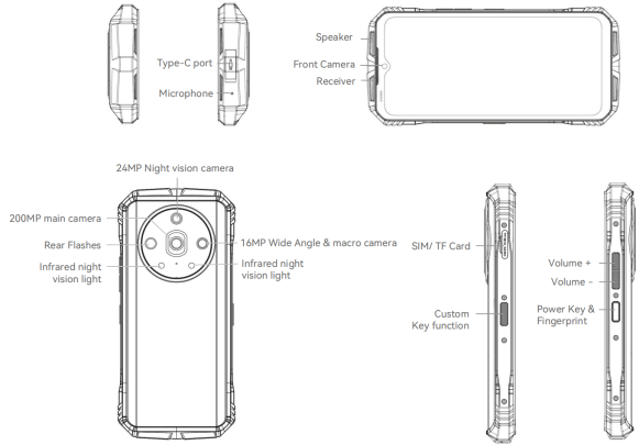 Смартфон Doogee V30 Pro 12/512Gb Classic Khaki